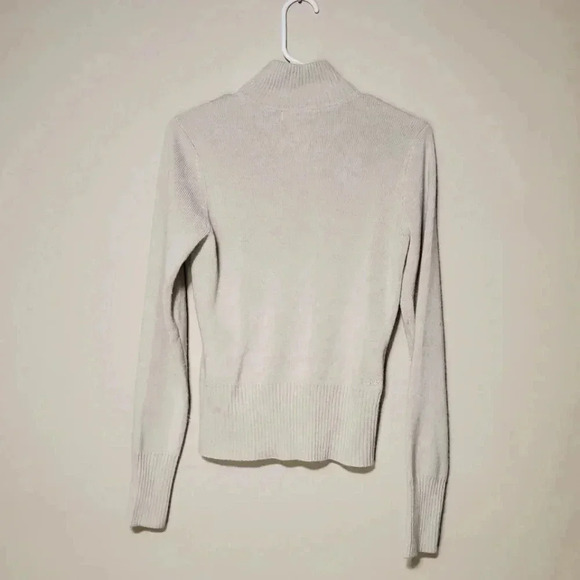 Lole Full Zip Mock Neck Sweater Women's Size Medium Long Sleeve Tan Snowflake - Picture 7 of 9
